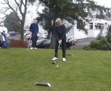 Lady Captain Anne tees off