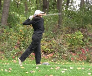 VIDEO: Wales Kettle Moraine's Abby Cavaiani tees off on No. 15 during Day 2 of 2017 WIAA state golf