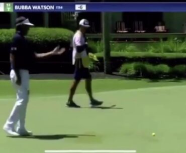 Kid in Backyard Screams During Bubba Watson Putt