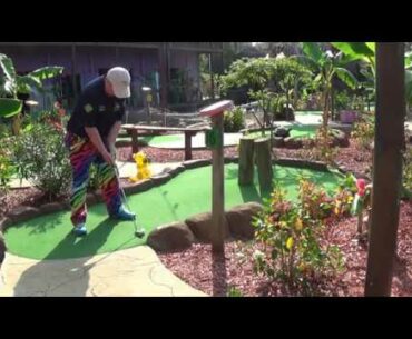 Hole 16 at Aloha Mini Golf. Aces made by The Putter King, Mattie 5 and The Putting Penguin