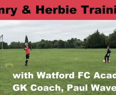 From the Archives: Henry (9) Training with Herbie (10) last Summer with Paul Wavell Watford GK Coach