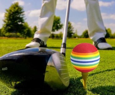 20Pcs/Pack Rainbow Stripe Foam Sponge Golf Balls Swing Practice Training Aids Light-weight wholesale