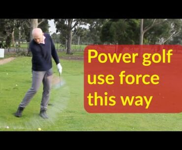 Centrifugal force golf swing