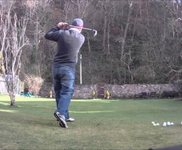 Golf ball bouncing trick - standard routine for when bored.