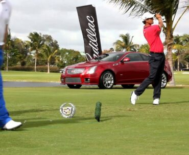 Adam Scott tee shot - 9th hole WGC Cadillac Championship, Doral