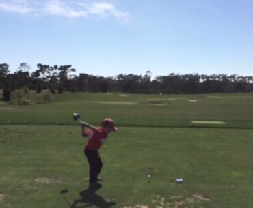 After a lesson on the RoboGolfPro - Youth has amazing swing