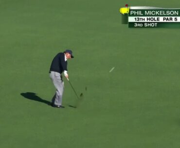 Phil Mickleson has flagstick attended for 55 yard pitch shot - Golf Rules