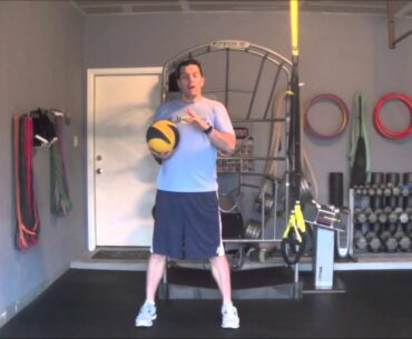 Med Ball Golf Swing with a neutral stance