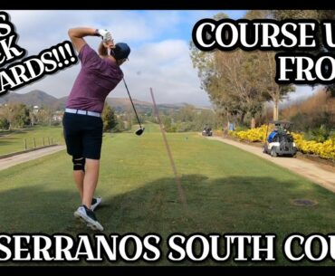 Jack’s Black @ Los Serranos South - FRONT 9 COURSE VLOG with Shot Tracer!! OVER 7,600y!!