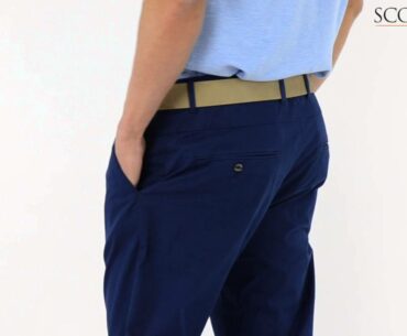 J Lindeberg Oliver Light Twill Stretch Chino Trousers Navy/Purple