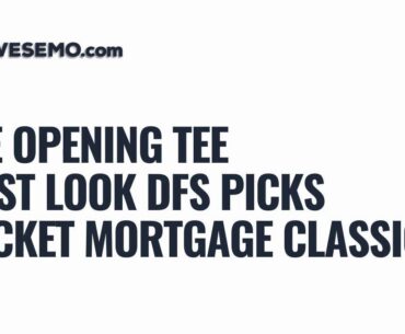 PGA DFS Opening Tee: 2020 Rocket Mortgage Classic DFS Picks, Preview, & Predictions