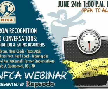 NFCA Webinar presented by Rapsodo: From Recognition to Conversations: Nutrition & Eating Disorders