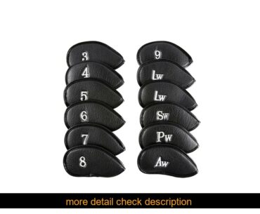 Good price for 12PCS Litchi Stria PU Leather Head Cover for Golf Iron Club Putter Headcover Set 3-S