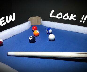 Changing cloth + playing 8 ball pool on homemade pool table