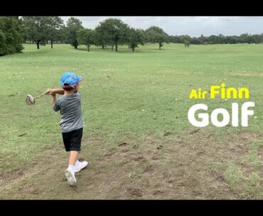 3-Year-Old Golf Swing! First time Driving Range | Air Finn