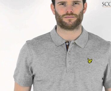 Lyle & Scott Kelso Tech Pique Polo Shirt Light Grey Marl