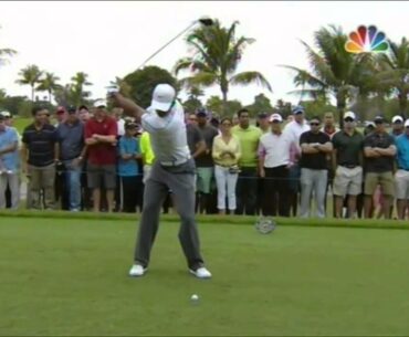 Tiger Woods Swing Driver Face On 2013 WGC Cadillac Doral