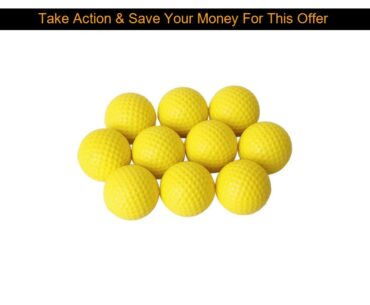 Top 10pcs Indoor Practice PU Golf Balls Soft Elastic Training Golf Balls (Yellow)