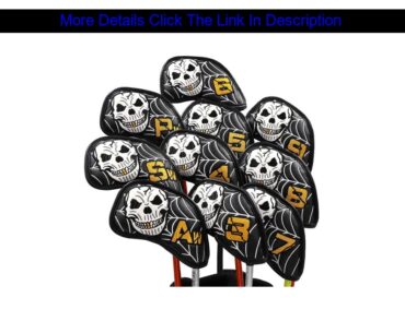 Slide Skull Golf Iron Head Cover Pack of 10pcs Exclusive Skull Pattern Iron Covers Ideal for Titlei