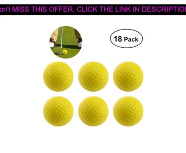 Top WINOMO 18PCS Practice Golf Balls Soft Dimpled Elastic Indoor Outdoor Training Soft Foam Golf Ba