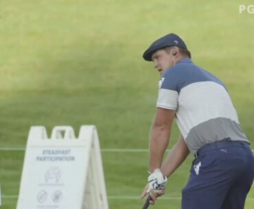 Bryson DeChambeau on the range at Rocket Mortgage  2020