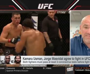 Dana White "heated" Kamaru Usman, Jorge Masvidal agree to fight in UFC 251 | ESPN SC