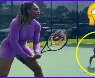 SERENA WILLIAMS STARTS PREPARATIONS WITH ALEXIS OLYMPIA OF US OPEN 2020 , INSTALLS NEW SURFACE