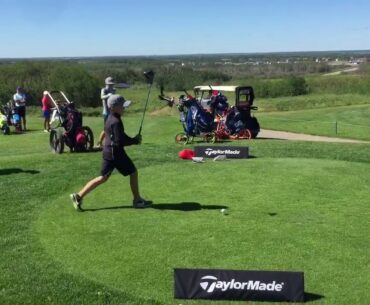 MJT Saskatchewan event at Dakota Dunes - players teeing off!