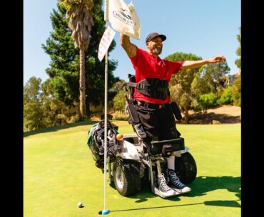 HOLE IN ONE! 120 YARDS 1 ARM AMPUTEE PARAGOLFER