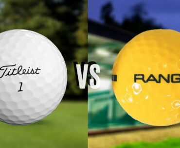 SHOULD YOU BOTHER USING A TITLEIST PRO-V1? PRO-V1 vs RANGE BALL!!!