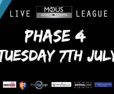 The MODUS ICONS OF DARTS LIVE LEAGUE - TUESDAY 7TH JULY