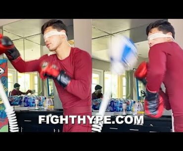 (WOW!) BLINDFOLDED RYAN GARCIA LIGHTS UP THE COBRA BAG WITH "ULTRA INSTINCT" & CAT-LIKE REFLEXES