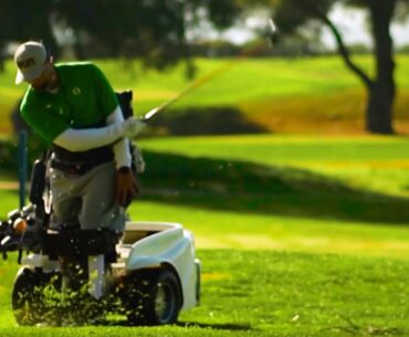 1 ARM AMPUTEE PARAGOLFER GOLFING IN LIVERMORE