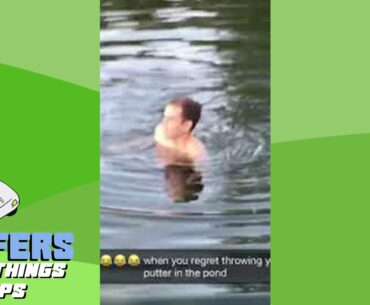 Finding his Putter in the Pond | Golfers Doing Things Clips