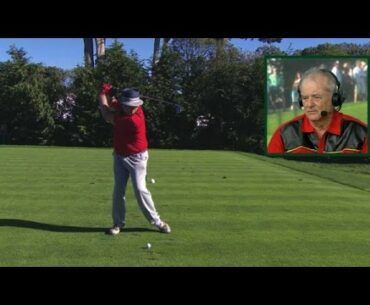 Bill Murray's swing is analyzed at AT&T Pebble Beach