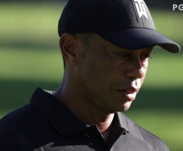 Tiger Woods entrena en el Memorial Tournament 2020