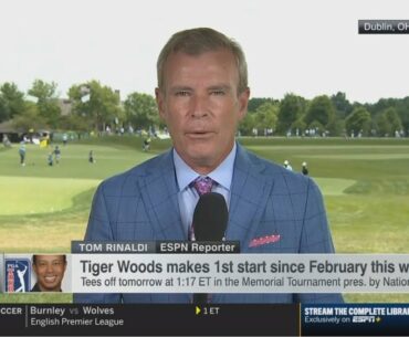 Tom Rinaldi "On fire" Tiger Woods makes 1st start since February this week | ESPN SC