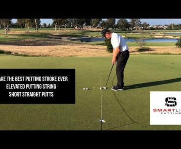 Make the best putting stroke with the Elevated Putting String - how to use on short straight putts