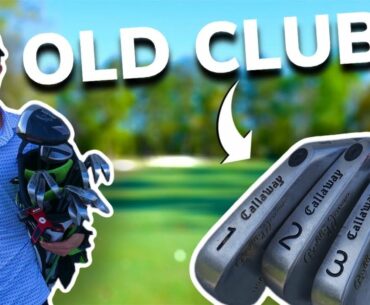 Golf with 30 Year Old Clubs!!! Second Hand Club Challenge(9 Holes Stroke Play) | Bryan Bros Golf