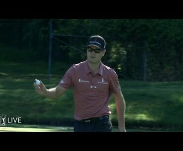 Zach Johnson's tee shot leads to birdie at No.14 at The Barclays