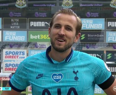 Harry Kane reacts to reaching 200 club goals | Newcastle 1-3 Tottenham