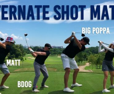 INTENSE ALTERNATE SHOT Match - Three holes with 1 pro and 3 hacks INSANE