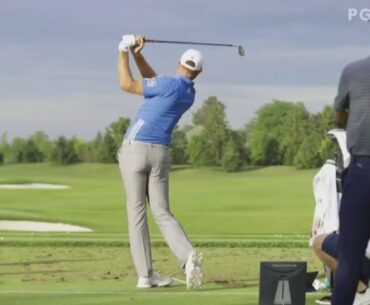 Dustin Johnson on the Range At The Memorial Tournament  2020