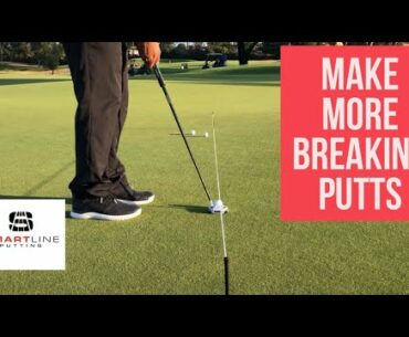 Elevated putting string breaking putts