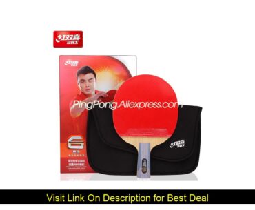 DHS Original 6 Star 6002 6006 Table Tennis Racket with Rubber +6 Balls+1 Bag Set Ping Pong Bat Penh