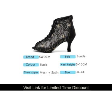 Embroidered mesh jazz ballroom Latin dance shoes for girls dancing standard ladies high heels lace