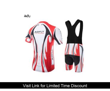 New2020 Aofly Red flame Short sleeve Cycling jersey 9D Pad pants suit men?s summer MTB pro BICYCLIN