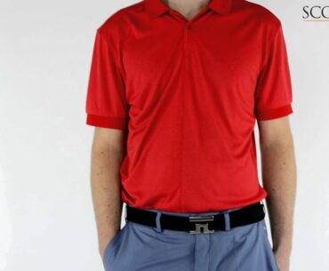 J Lindeberg Rex TX Polo Shirt Red Melange