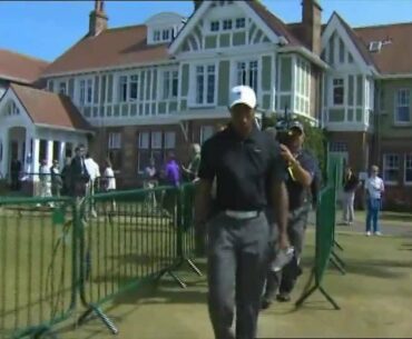 Tiger Woods  Tees off with Lee Westwood, Day Three Muirfield