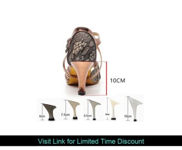 Hollow lace waltz latin dance shoes, an elegant high-heeled sandal worn by professional ladies in t